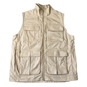 5.11 Tactical Men's Khaki Cargo Vest Size Large Hunting Fishing Utility Gorpcore